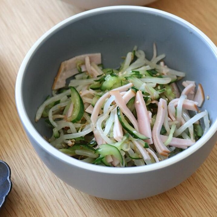 レンジで簡単!きゅうりともやしのナムル